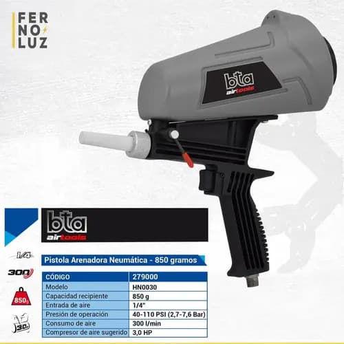 Pistola Arenadora Neumatica Gravedad Bta Profesional 279000