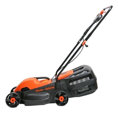 Cortadora De Pasto Eléctrica Black+decker Gr1000 Con Bolsa Recolectora De 1.2 Kw Y Color Naranja/negro