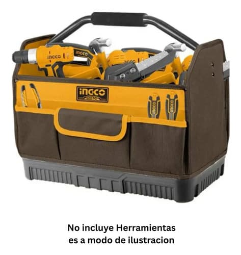Bolso Industrial Portaherramientas C/ Manilla Ingco Htbgl04 Amarillo