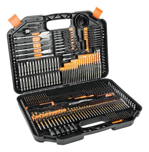 Set De Brocas Y Destornilladores Enertwist Con 246 Piezas Para Madera, Metal Y Mampostería