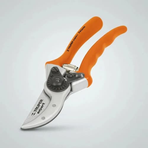 Tijera 8'' Para Podar Jardín De Aluminio Forjado Profesional Truper Expert Naranja Claro