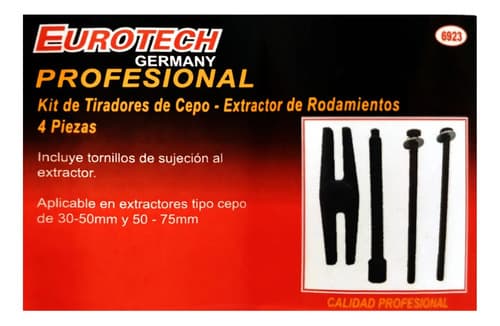Tiradores + Cepo 30-50mm | Juego Extractor Rulemanes | Eurotech