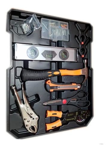 Valija Caja Herramientas Accesorios Lusqtoff Reforzado Plateado