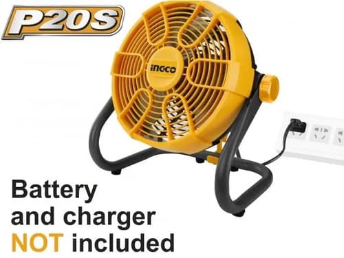 Ventilador A Bateria De Litio 20v Ingco Dimensiones: 11   28 Cm 20v Naranja Claro Gris Plástico 2