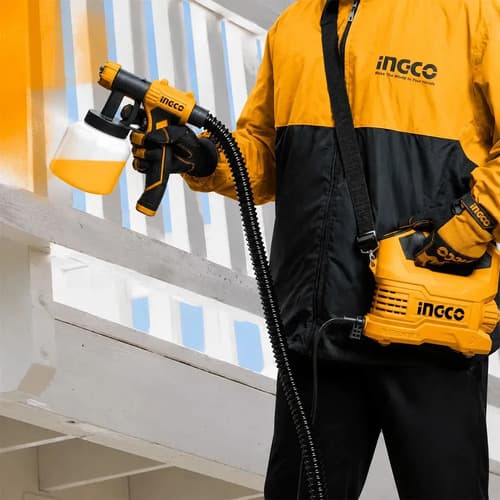 Equipo Pistola De Pintar Ingco 500w Spg5008 Amarillo
