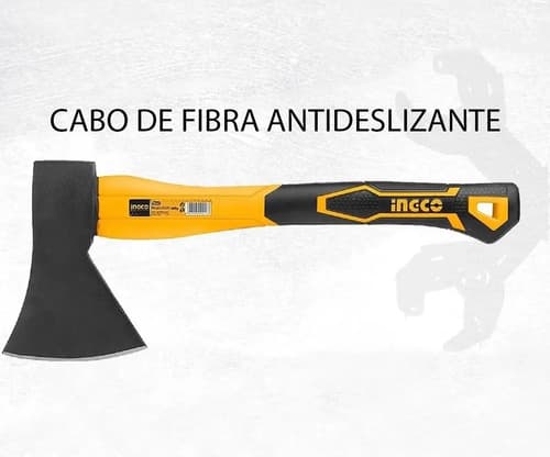 Hacha De Mano Ingco De 600g Con Mango De Fibra De Vidrio