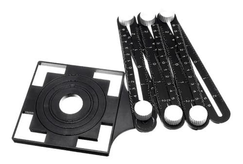 Regla Plegable De 6 Orificios Para Azulejos, Precisión Maxim Negro