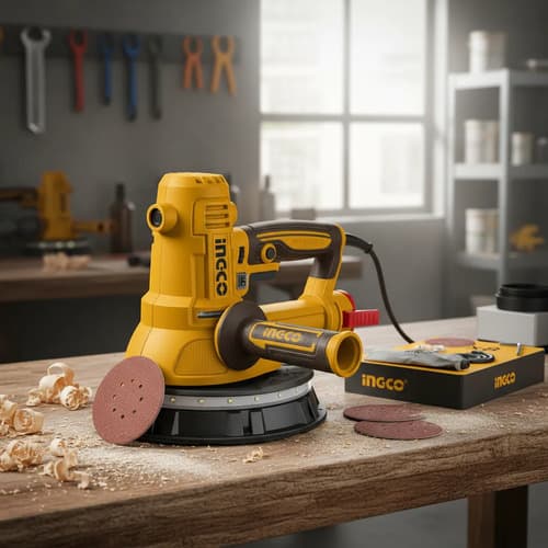 Lijadora De Yeso 850w 180mm 7 C/accesorios Ingco Dws10508 Naranja 50