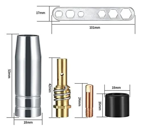 Mxsimedarby 25 Piezas Punta Boquilla 0.8 Mm Soldadura Contact For 15ak