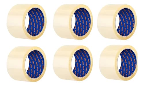 Cinta Transparente 50m X 48mm Wadfow Wpn1h05 X 6 Unidades Transparente Liso