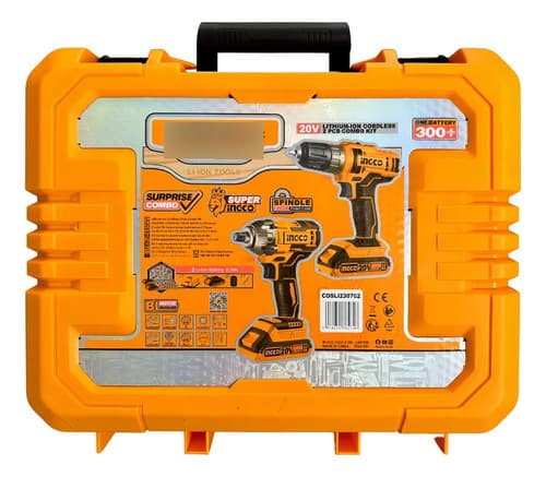 Kit Llave De Impacto + Taladro Inalámbrico Ingco +2 Baterías Cosli230702 Amarillo 50 Hz/60 Hz