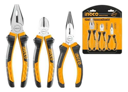 Set X3 Pinzas Combinada Pta Fina Ingco Hkps08318 Mf Shop