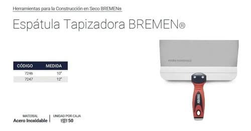 Dw - Espatula Tapizadora 12 [ac Inox] Bremen