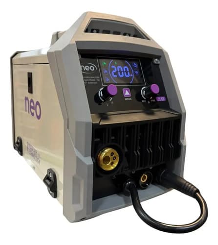 Soldadora Neo Mig Mma Tig 200a Con Careta Fotosensible Neo Gris