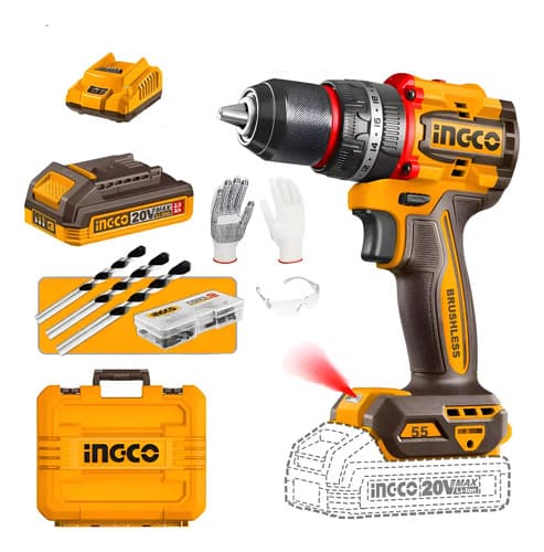 Atornillador Percutor Compact P20s Ingco Cidli20558 Valija Naranja Claro