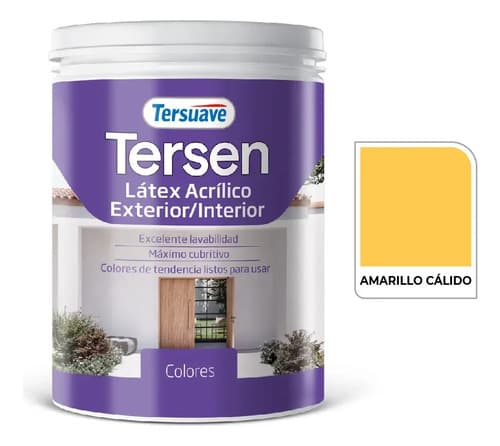 Pintura Látex Tersuave Tersen Colores 1l Interior Color Amarillo Cálido