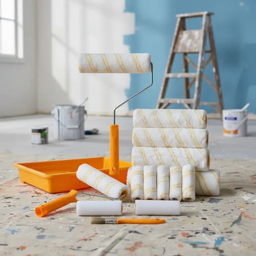 Set Kit Rodillo Pintura + Bandeja 14 En 1 Ingco Hktcb862302