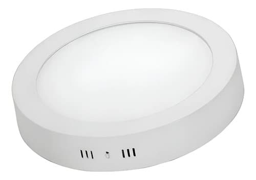 Plafon Luz Led 12w Panel Redondo Sobrepuesto Calidad Blanco