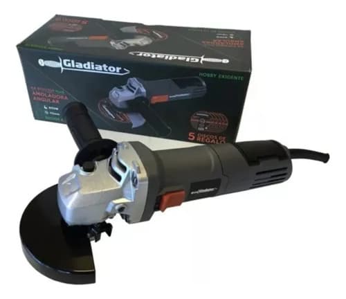 Amoladora Gladiator 800w, 115mm Gris Oscuro 220v