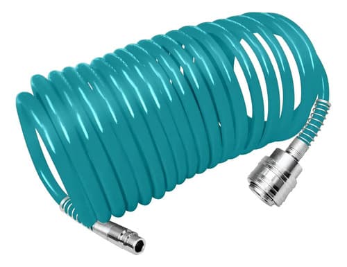 Manguera Espiral 10mts 8mm Pu Presión 8bar Power Action Jardín Riego