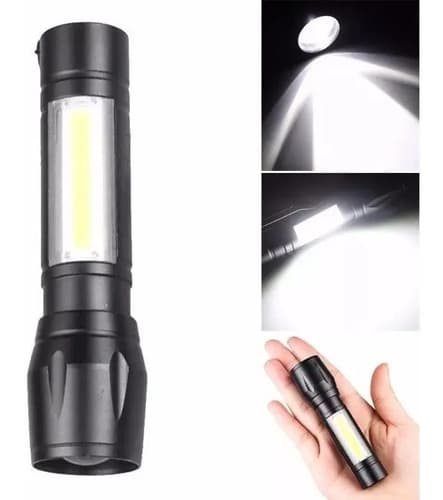 Linterna Recargable Camping Pesca Taller Lampara Foco Color De La Linterna Negro Color De La Luz Blanca Blanco