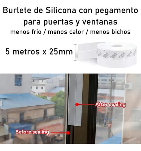 5m / Sello De Puerta Con Burletes, Cinta Adhesiva De Sellado Inferior De Tira De Puerta Para Puertas, Ventanas Y Espacios De Vidrio De Ducha Transparente