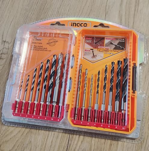Set De 16 Mechas Para Metal, Mampostería Y Madera Ingco