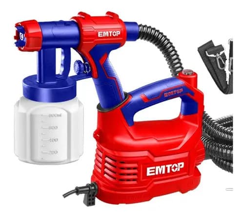 Máquina Pistola Equipo Pintar Hvlp 550w Pico De Bronce Emtop