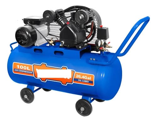 Compresor De Aire 100 Litros 3hp A Correa Excelente Calidad Azul Marino 220v Monofásica