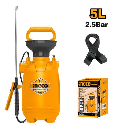 Pulverizador Fumigador 2.5 Bar 5lt Ingco Hspp30502 Color Anaranjado