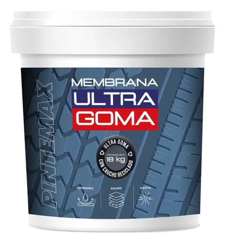 Membrana Impermeabilizante Con Goma De Caucho 18 Kg Acabado Mate Color Gris