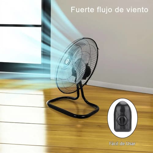 Ventilador Metalico Kit 3 En 1 X2 De Pie Pared Piso 50 Cm 60 Hz Negro Plata Acero Inoxidable 3
