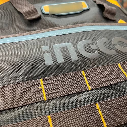 Maleta Espalda 45cm + 17 Bolsillos + Portahe Morral Maletin Color Marrón/naranja