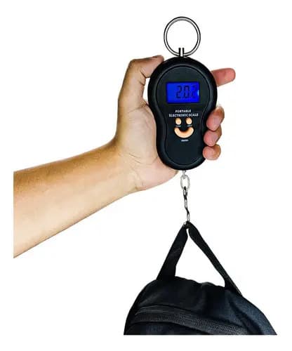 Báscula Digital Tomate 50kg Con Gancho Y Función Tara Para Viaje Y Pesca