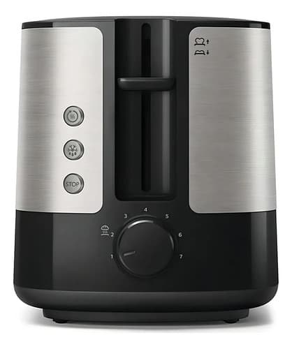 Tostadora Philips Hd2637/90 Viva Collection Color Inoxidable Y Negro