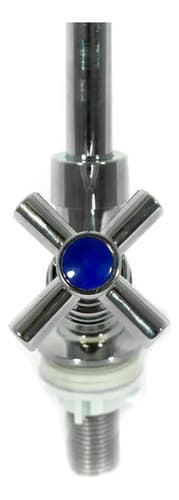 Grifo Metalico Para Mesada C/pico Flexible Lh-2786 Acabado B Plateado Brillante