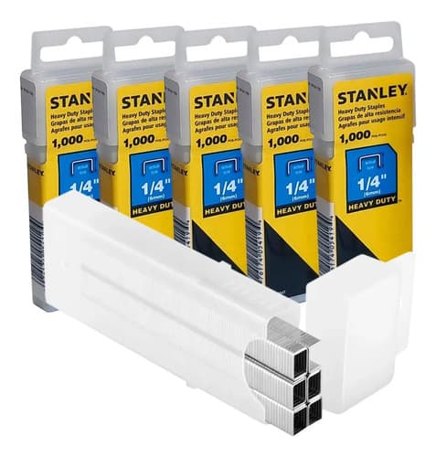Grapa 1/4 6mm Uso Pesado T50 5.000 Un Grapadora Stanley