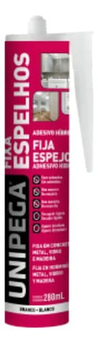 Espejo Unipega Con Pegamento Líquido Fijo De Silicona Unipega, Rosa Oscuro