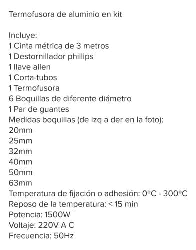 Termofusora 1500w, 300°, ,maletin Incluye 12 Accesorios. Hnt