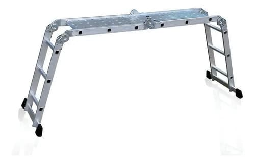 Escalera Andamio Aluminio 3.4 Mts 12 Escalones Premium