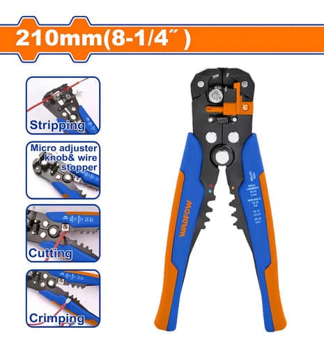 Pinza Pelacables Automatico Frontal Corta Cable 210mm Wadfow