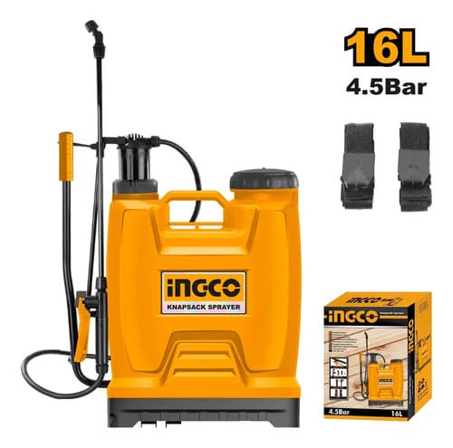 Fumigador Pulverizador Mochila 16lt 4 5 Bar Ingco Hspp41602 Amarillo Anaranjado
