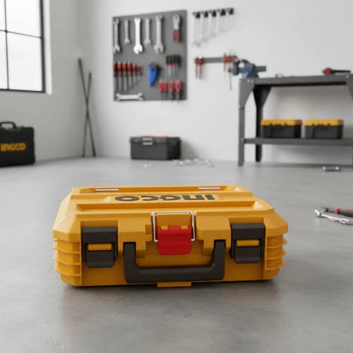 Caja De Herramienta Apilables De Pvc 41x32x14,8 Naranja