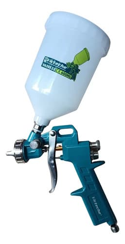 Pistola Para Pintar Auto Moto 600ml Pico 14mm Victeche 3.5br Azul Petróleo