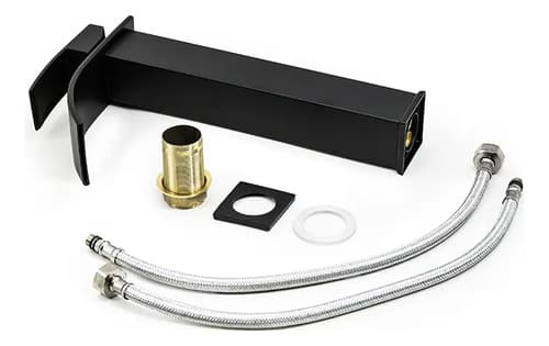 Canilla Negra Alta Para Lavatorio Italomix Lh-3320 Negro Mate