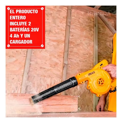 Super Combo Amoladora + Sopladora + Discos Ingco Color Amarillo Frecuencia 50/60hz