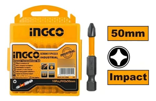Puntas Para Taladro Y Destornillador Eléctrico Ingco Sdbim71ph250 - 10 Unidades X Pack