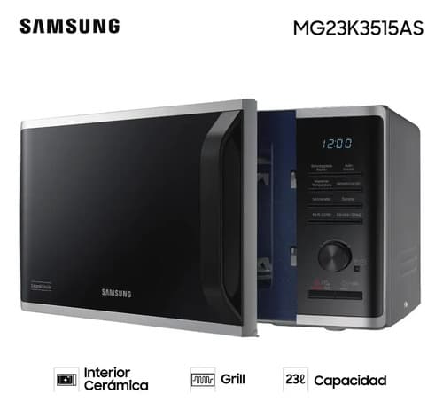 Microondas Samsung Con Grill 800w 23l 6 Niv. Eco Mode