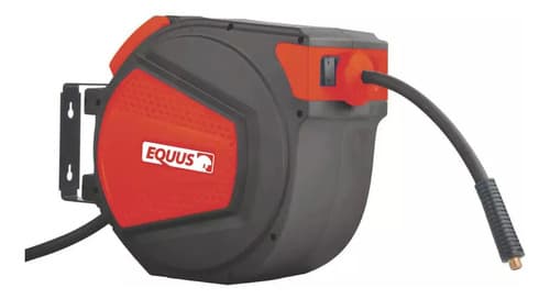 Manguera Con Carretel Retráctil Equus P/ Aire Comprimido 15m Rojo