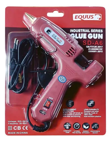 Pistola De Silicona Caliente 60w Equus Rosa